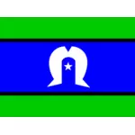 टोरेस जलसंयोगी द्वीप वासी झंडा ड्राइंग वेक्टर
